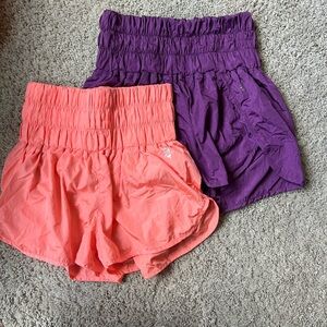Women's Athletic Shorts - Purple and Pink